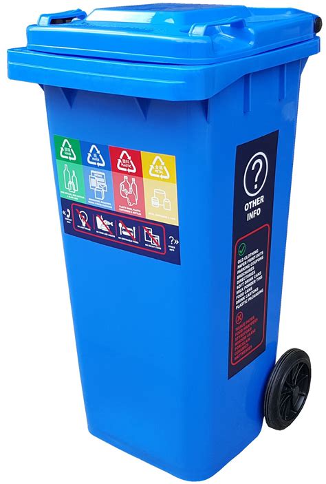 Different plastic making industries make use of recycled plastic resins as their basic raw materials as they save a lot of costs and reduce environment pollution. 120 Litres 2 Wheels All-in-one Blue Recycling Bin ...