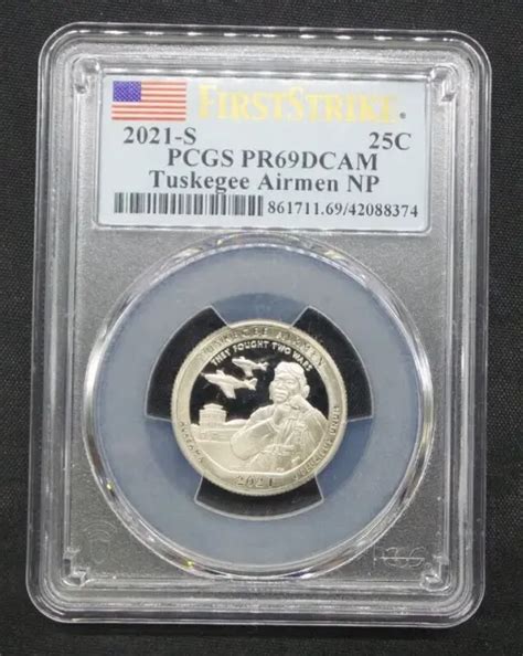 2021 S Tuskegee Airmen Np 25c Quarter Pcgs Pr69dcam First Strike