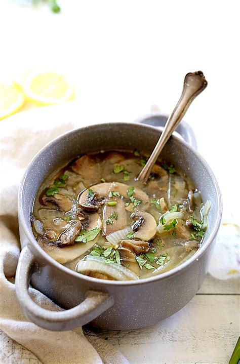This easy healthy chicken and mushroom soup recipe is hearty and flavorful. Mushroom Onion Soup Recipe | Delightful Mom Food | Gluten ...