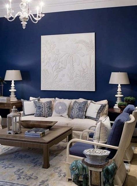 Blue Accent Wall Living Room Druw House
