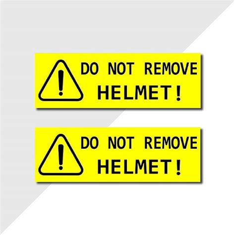 Vvwv Do Not Remove Helmet Sign Signage Sticker For Shop Office Safety