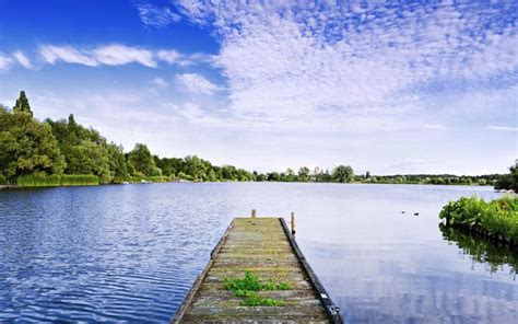 Hd Old Dock On A Summer Lake Wallpaper Download Free 60906