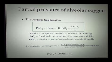 The alveolar air equation is not widely used in clinical medicine, probably because of the complicated appearance of its classic forms. Alveolar gas equation made complete and easy!! - YouTube