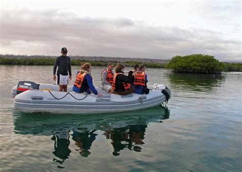 A Group Explores Black Turtle Cove Galapagos Islands By Panga