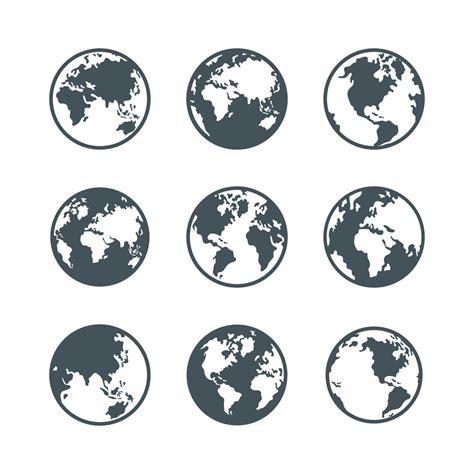 Set Of World Map Icon 6757118 Vector Art At Vecteezy