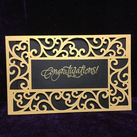 Elegant Congratulations Using Ek Scroll Paper Punch Cards Handmade