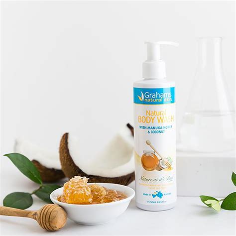 Grahams Natural Coconut And Manuka Honey Body Wash 250ml Grahams Natural