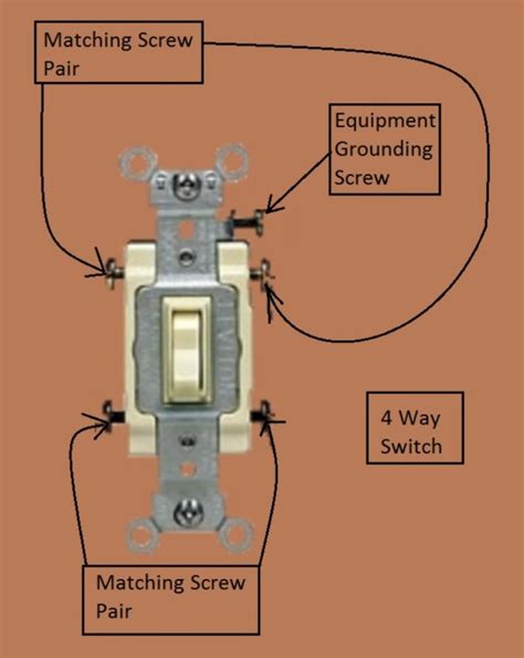 4 Way Switch Circuit Identifying The Correct Screw On 4 Way And 3 Way