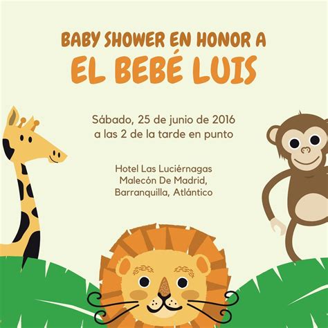 Plantillas De Invitaciones Para Baby Shower Gratis Para Editar Canva