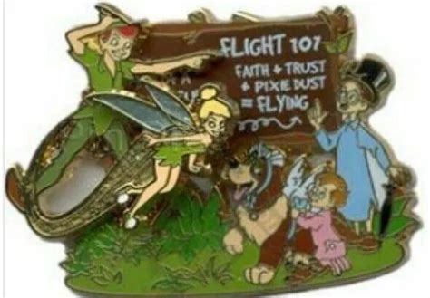 Disney Pin Peter Pan Tinker Bell Flight Instructors Wdw Ptu Event Le Picclick