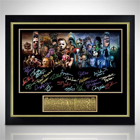 Horror Legends Hand Signed Poster By 20 Cast Members Including Steven