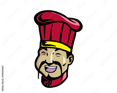 Modern Restaurant Chef Logo Cartoon Chinese Restaurant Noodle Chef