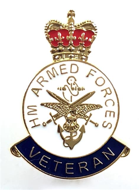 Sally Bosleys Badge Shop Hm Armed Forces Veteran Pin Badge