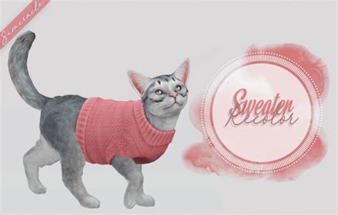 Sweater Recolor Cats At Simiracle Sims 4 Updates