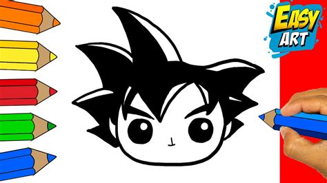 🔴 Como Dibujar A Goku Kawaii How To Draw And Colour For Kids Youtube