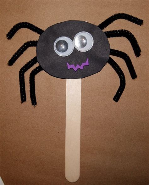 Spider Puppet Spider Crafts Preschool Halloween Kids Crafts Easy