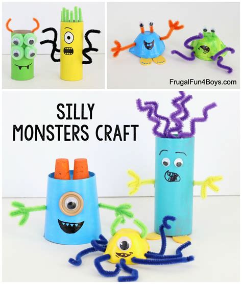 Silly Monster Craft For Kids Frugal Fun For Boys And Girls Monster