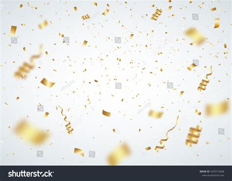 Confetti Overlays Gold Confetti Party Royalty Free Stock Vector