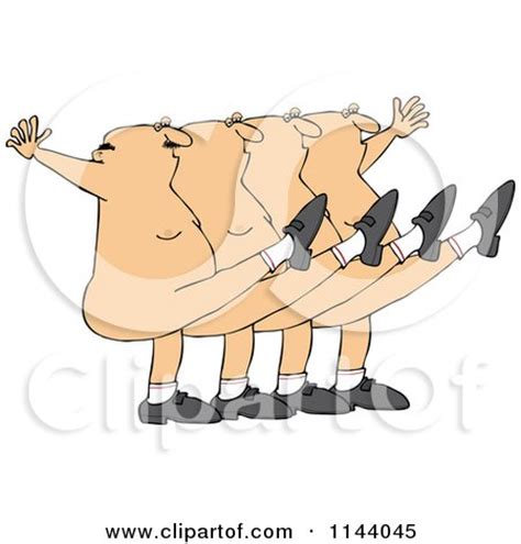 Cartoon Of A Chorus Line Of Naked Men Dancing The Can Can Royalty Free Vector Clipart By Djart
