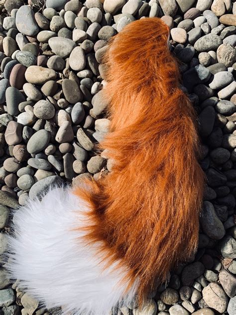Red Fox Tail Furry Fursuit Tail Wilde Costume Realistic Etsy