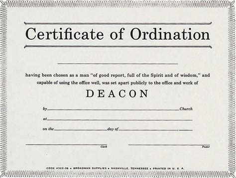 Deacon Ordination Certificate Tutoreorg Master Of Documents