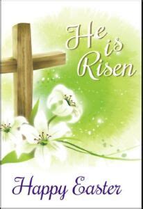 Easter, also known as resurrection sunday, is a christian festival to commemorate the resurrection of jesus from the dead. Happy Easter Garden Flag HE IS RISEN Religious Inspirational Cross Theme 12 x 18 | eBay
