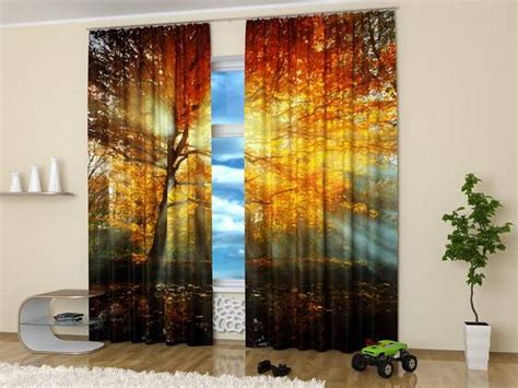 15 Window Curtains With Colorful Art Prints Of Beautiful Flowers For