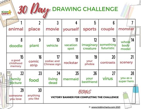 30 Day Drawing Challenge 2021