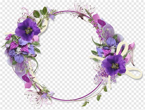 Pngkit selects 101 hd floral wreath png images for free download. Round purple floral border, Artificial flower Floral ...