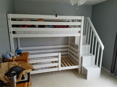 Ana White Classic Bunk Beds Re Imagined With Stairs Diy Projects