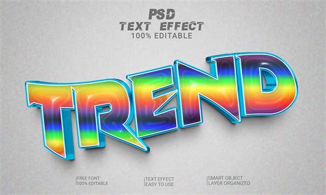 3d Text Effect Editable Psd File Trend Graphic By Imamul0 · Creative