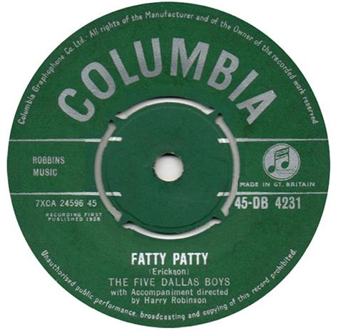 The Five Dallas Boys Fatty Patty Releases Discogs