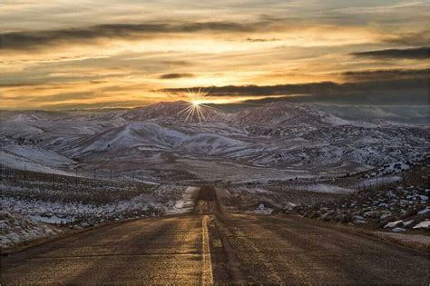 Wyoming Sunset Scenery Landscape Landscape Photography