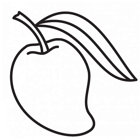 Mango coloring pages are a good way for kids to develop their habit of coloring and painting, introduce them new colors, improve the creativity and motor skills. Best Mango Coloring Page for Kids