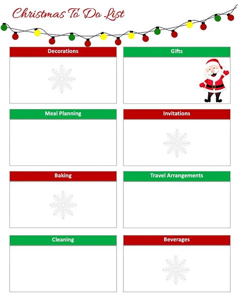 christmas planner  checklist printables