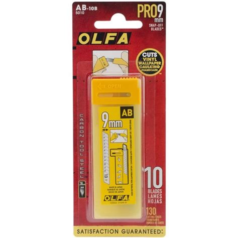 Buy Olfa Ab 10b Snap Off Standard Duty Blades 9mm Pkt10pc Online