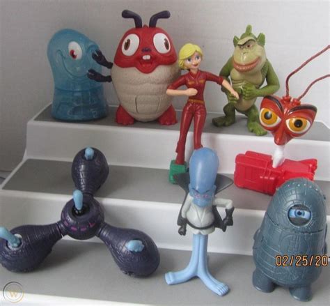 New Complete Set 2009 Monsters Vs Aliens Mcdonalds Toy Susan Link Bob Roach Ship 1818277165