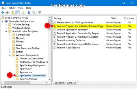 Add Or Remove Compatibility Tab On Properties Page In Windows Tutorials
