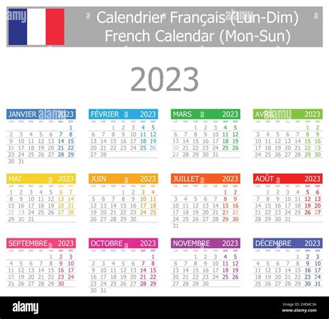 2023 French Calendar Cut Out Stock Images And Pictures Alamy