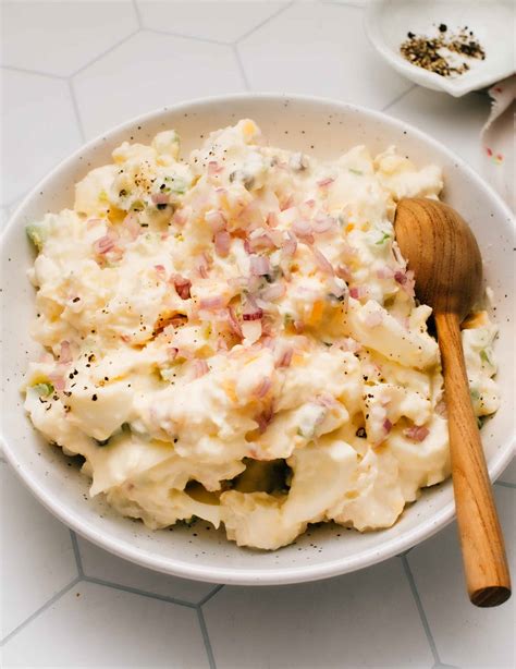 Easy Potato Salad Recipe With Mayo And Eggs Bacon Cheese