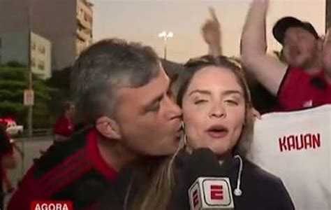 repórter da espn é assediada em estádio e torcedor do flamengo é detido esportes jornal nh