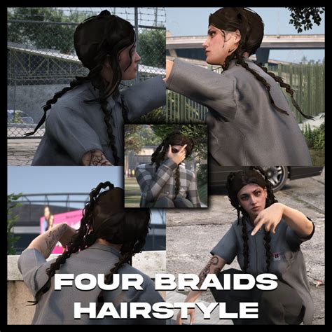 Four Braids Hairstyle For Mp Female Gta5
