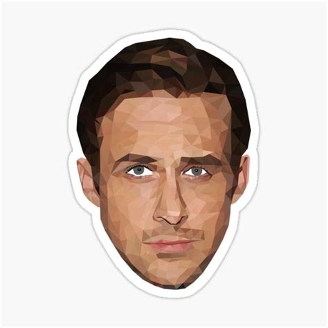 Ryan Gosling Low Poly Art Sticker For Sale By Kingswag Redbubble