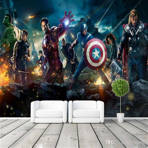 The Avengers Wall Mural Hulk Captain Americ Thor Photo Wallpaper Movie