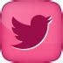Hover Twitter 2 Icon Pink Girly Social Iconpack DesignBolts