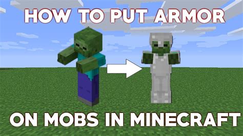 Minecraft Tutorial How To Put Weapons And Armor On Mobs Youtube