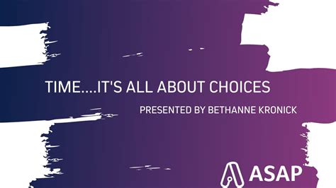 Timeits All About Choices With Bethanne Kronick Youtube