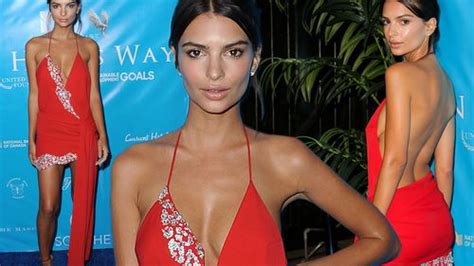 Emily Ratajkowski Looks Red Hot As She Stuns In Backless Gown At Un Dinner Mirror Online