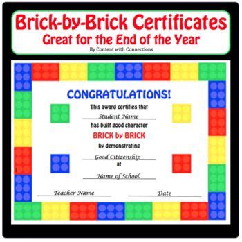 Главная > акция > игрушки и хобби > lego certificate. Brick by Brick (Lego inspired) End of the Year Awards ...