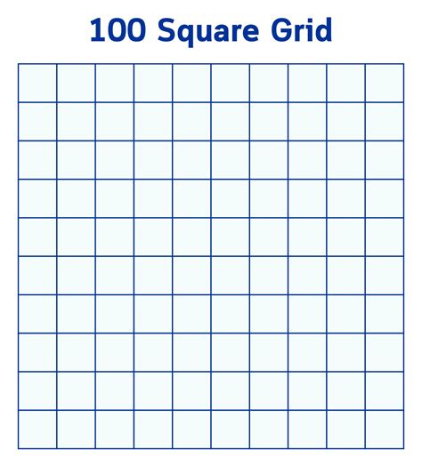 6 Best Images Of Printable Hundred Square Printable 100 Square Hundred Printable 100 Square